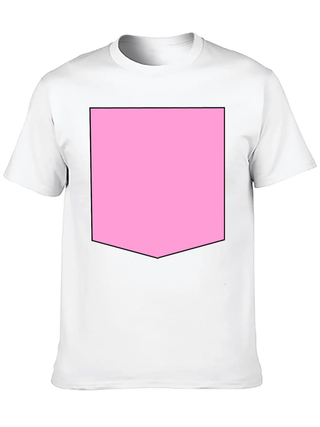 Stylish Pink Pocket Timeless Short Sleeve Tee – Comfy And Minimalist Design