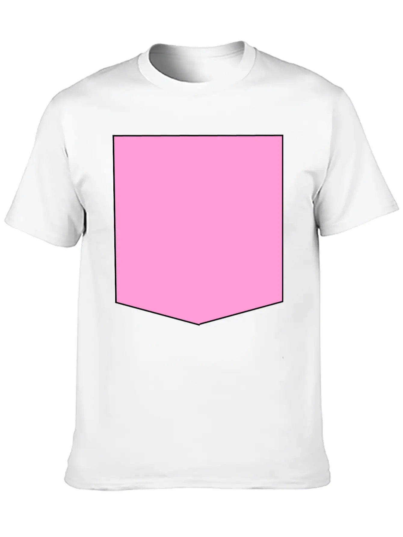 Stylish Pink Pocket Timeless Short Sleeve Tee – Comfy And Minimalist Design