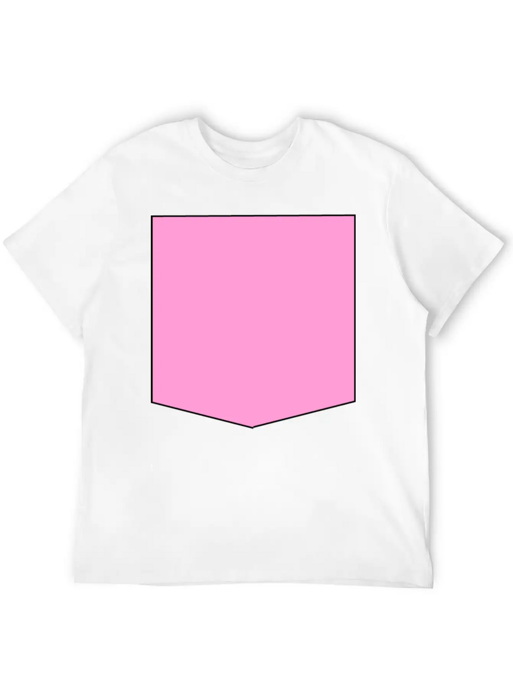 Stylish Pink Pocket Timeless Short Sleeve Tee – Comfy And Minimalist Design
