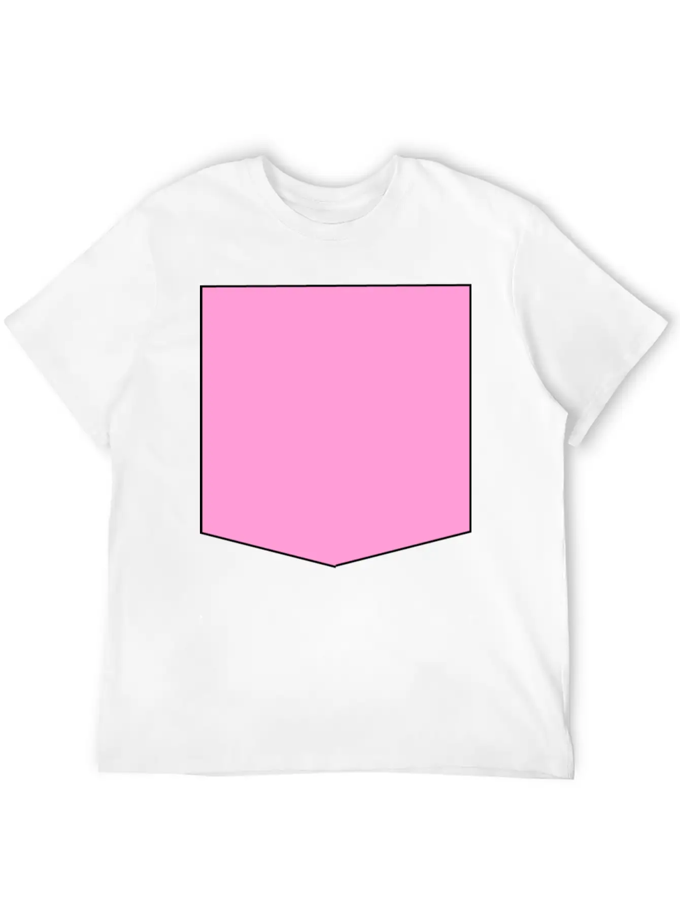 Stylish Pink Pocket Timeless Short Sleeve Tee – Comfy And Minimalist Design