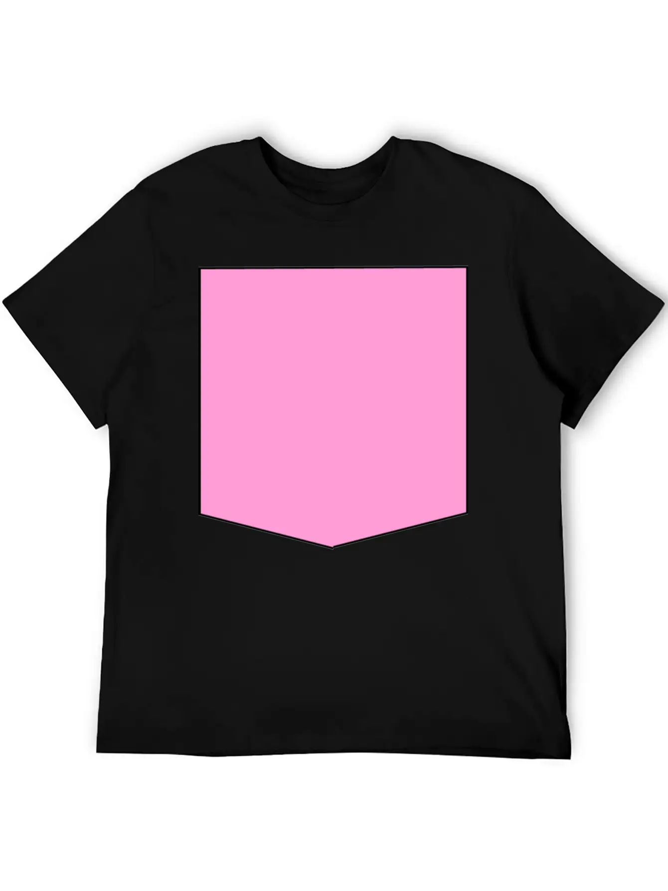 Stylish Pink Pocket Timeless Short Sleeve Tee – Comfy And Minimalist Design