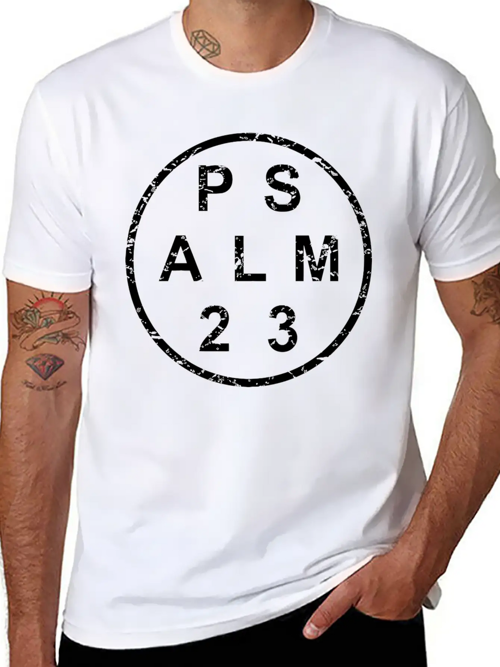 Stylish Psalm 23 Bible Verse Essential Cotton Tee For Daily Outfits – Unisex Style