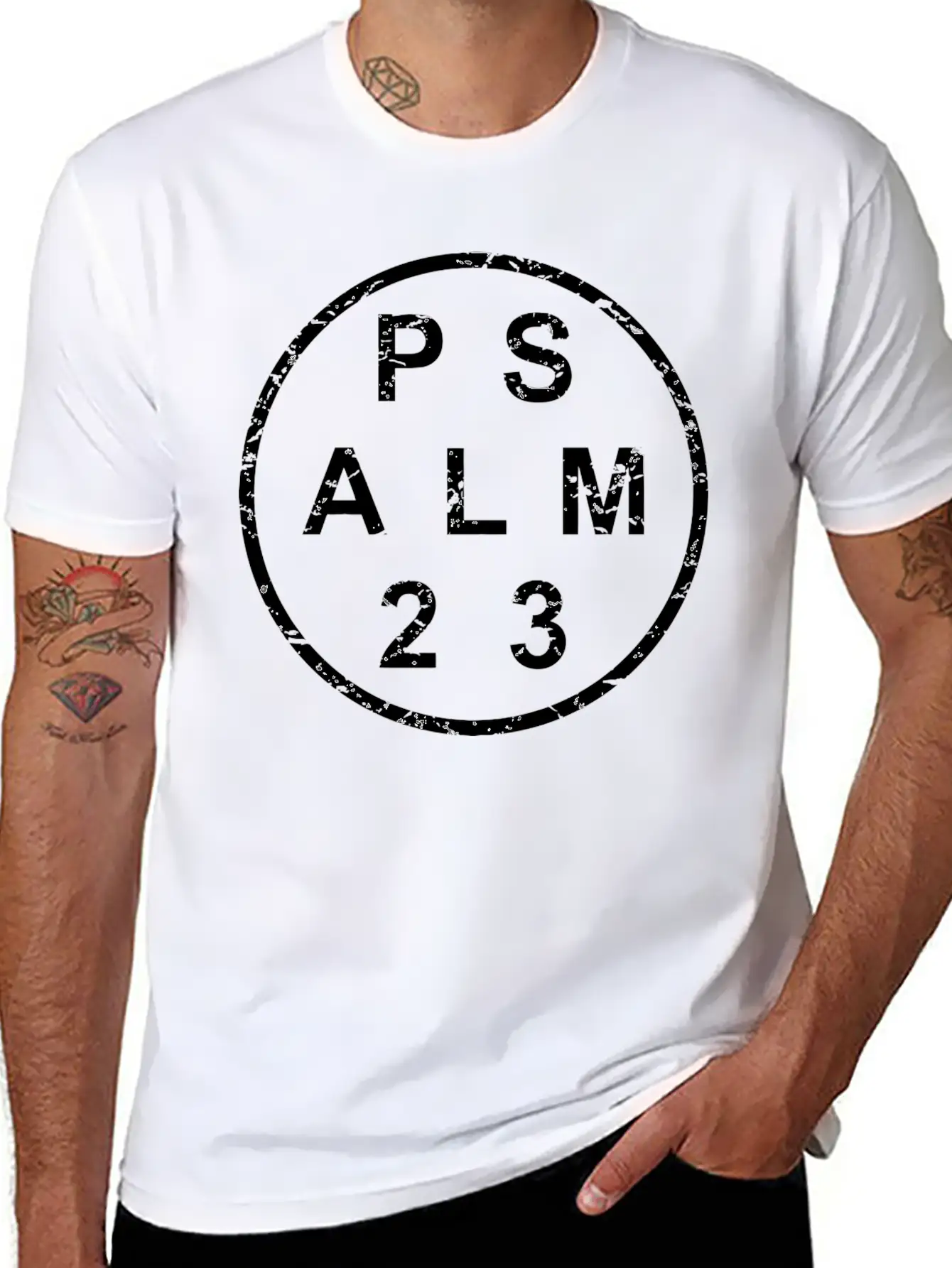 Stylish Psalm 23 Bible Verse Essential Cotton Tee For Daily Outfits – Unisex Style