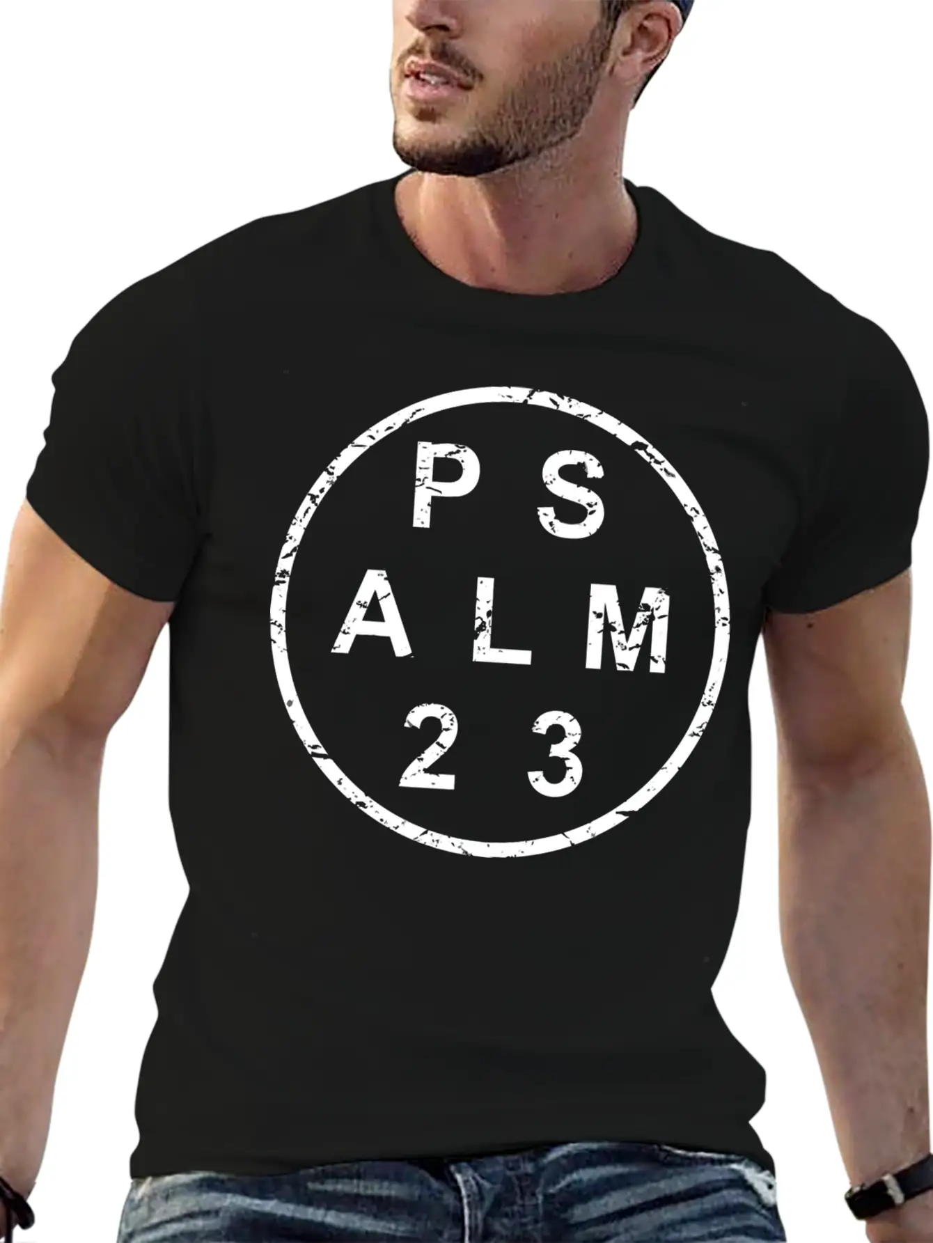 Stylish Psalm 23 Bible Verse Essential Cotton Tee For Daily Outfits – Unisex Style