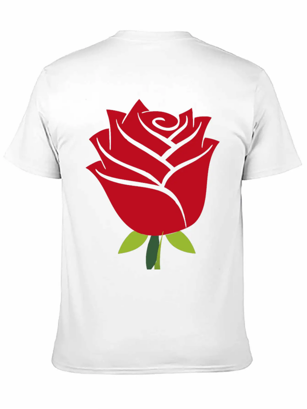 Stylized Rose No Drop Shadow Unisex Casual T-Shirt – Clean Design For Daily Comfort