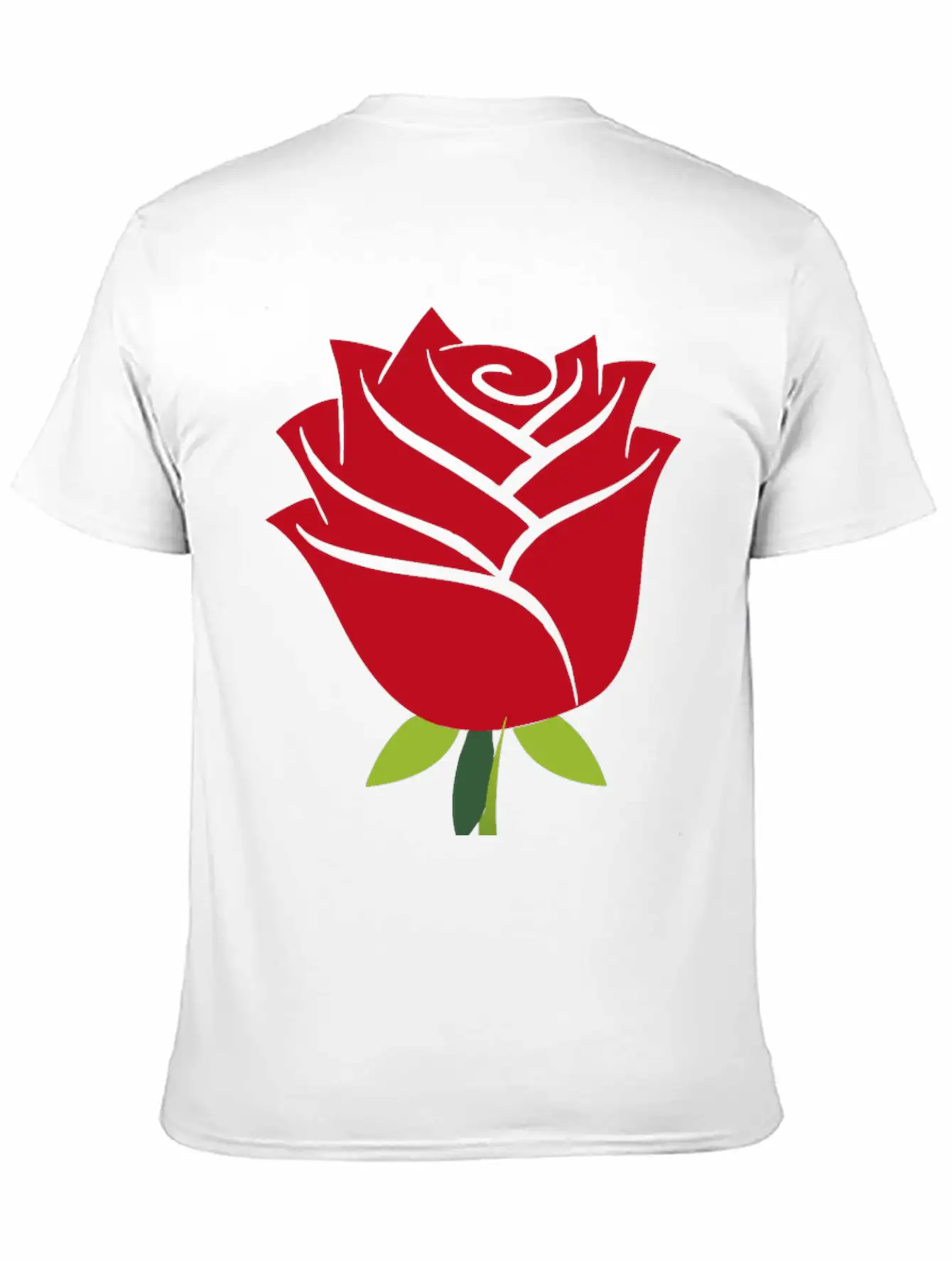 Stylized Rose No Drop Shadow Unisex Casual T-Shirt – Clean Design For Daily Comfort
