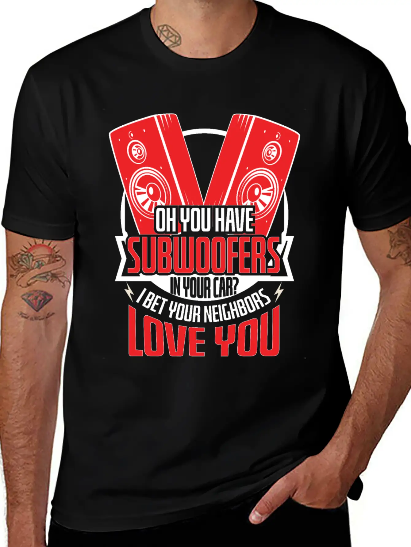 Subwoofers Car Neighbors Love Timeless Short Sleeve Tee – Comfy And Minimalist Design