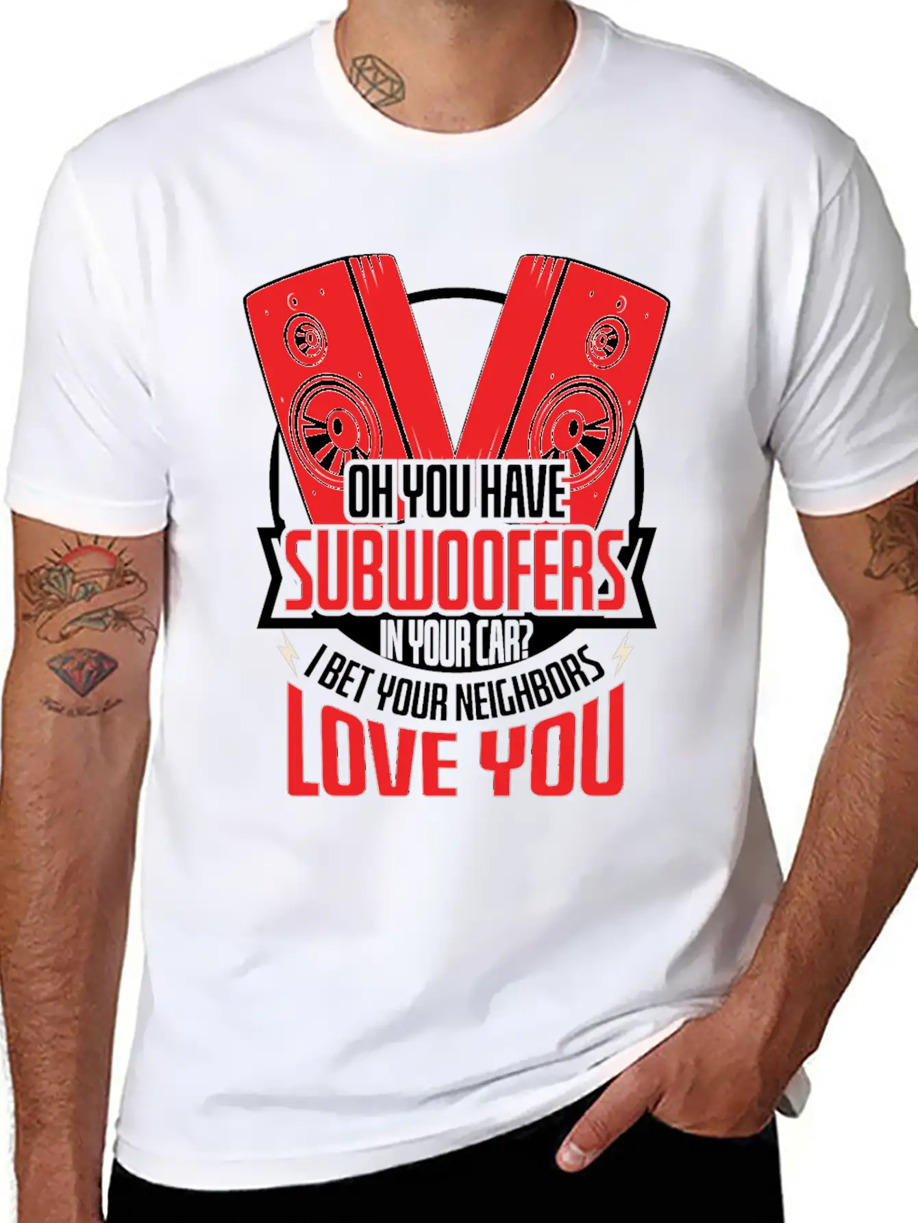 Subwoofers Car Neighbors Love Timeless Short Sleeve Tee – Comfy And Minimalist Design