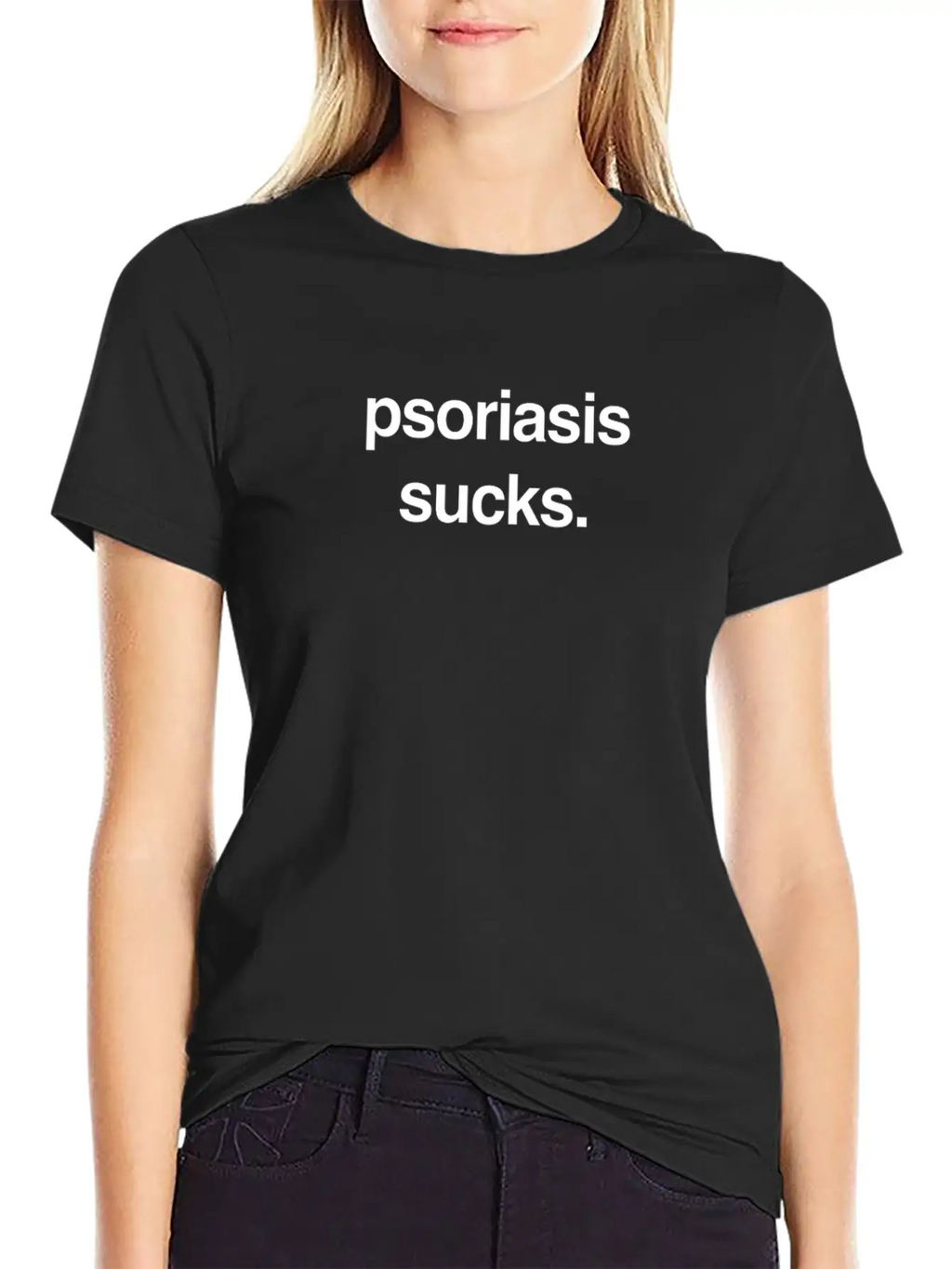 Sucks - Skin Psoriasis Awareness Gift Breathable Soft Cotton T-Shirt – Timeless Casual Look