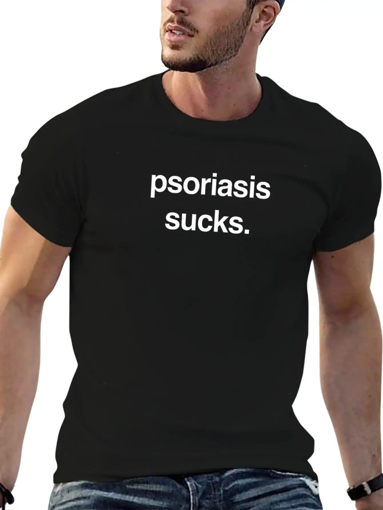 Sucks - Skin Psoriasis Awareness Gift Breathable Soft Cotton T-Shirt – Timeless Casual Look