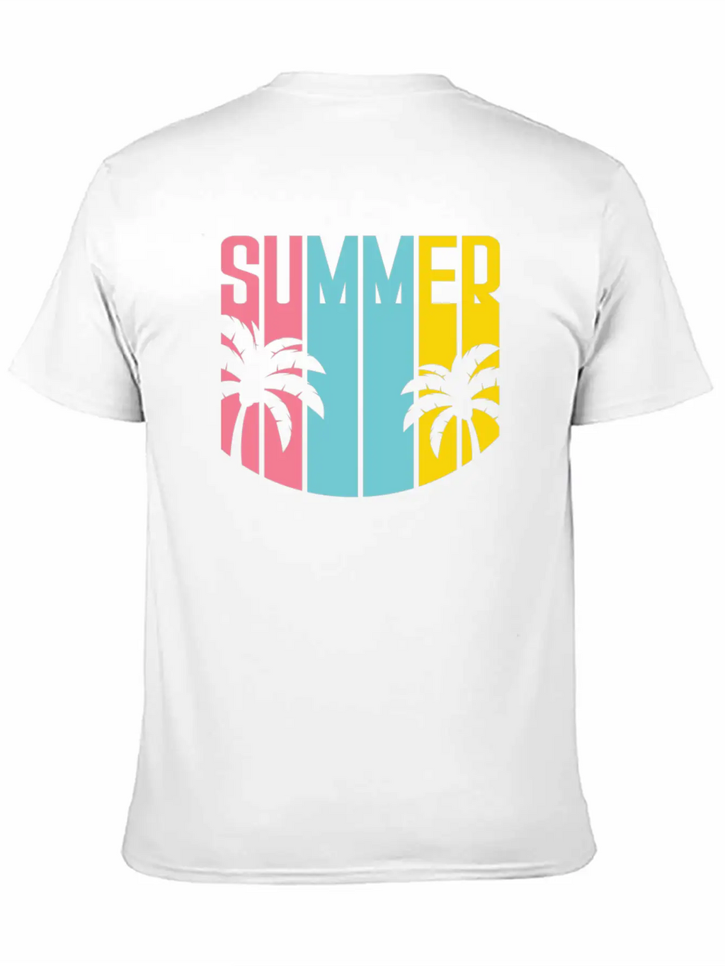 Summer Design Summer Palm Trees Beach Unisex Casual T-Shirt – Clean Design For Daily Comfort