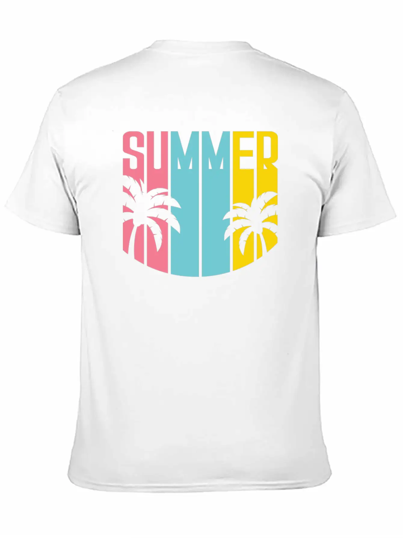 Summer Design Summer Palm Trees Beach Unisex Casual T-Shirt – Clean Design For Daily Comfort