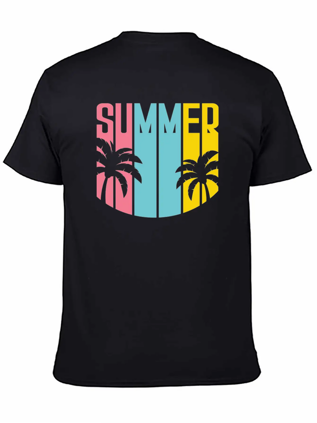 Summer Design Summer Palm Trees Beach Unisex Casual T-Shirt – Clean Design For Daily Comfort
