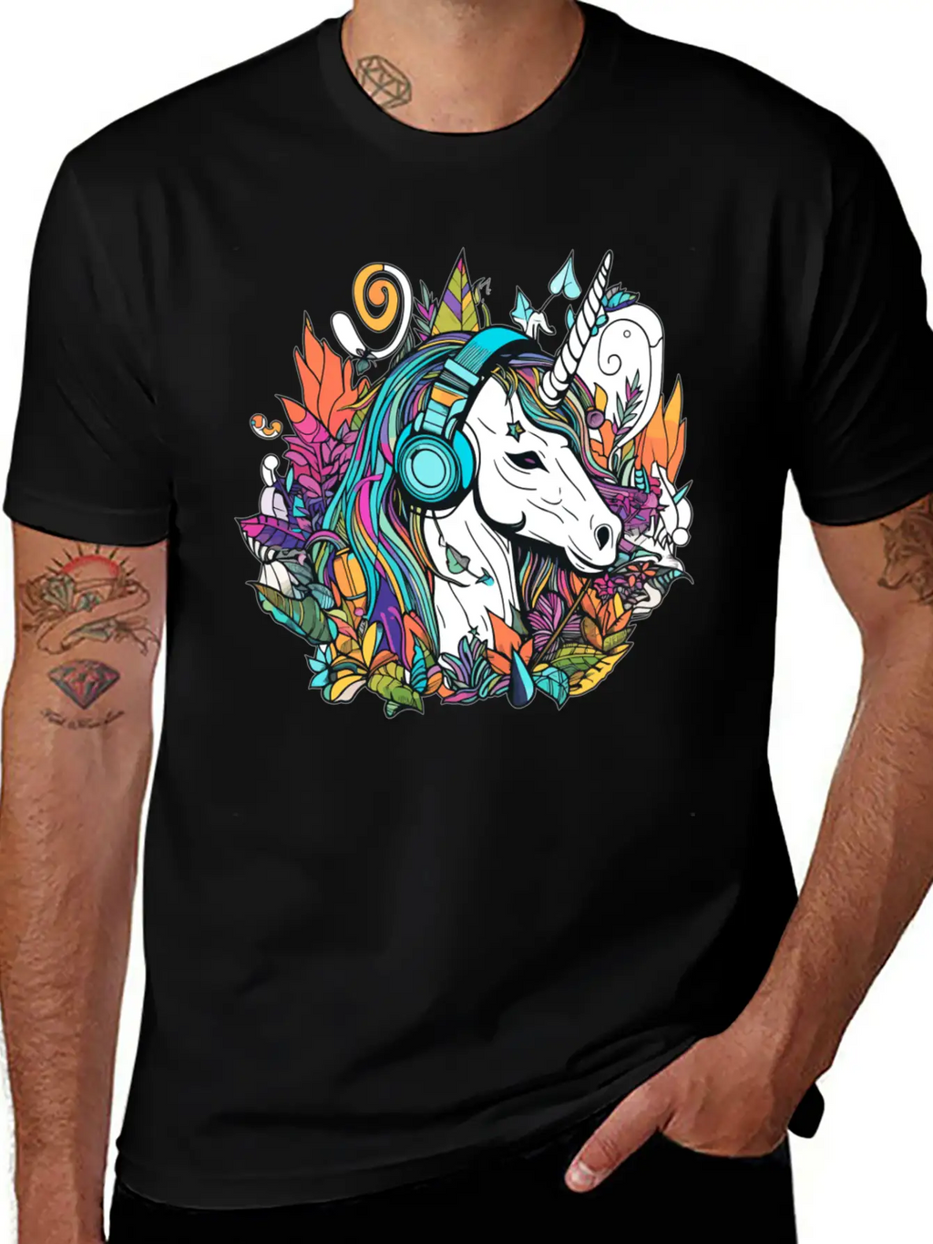 Summer Festival Techno Music Unicorn Dj Classic Cotton Tee – Unisex Comfort For Any Season