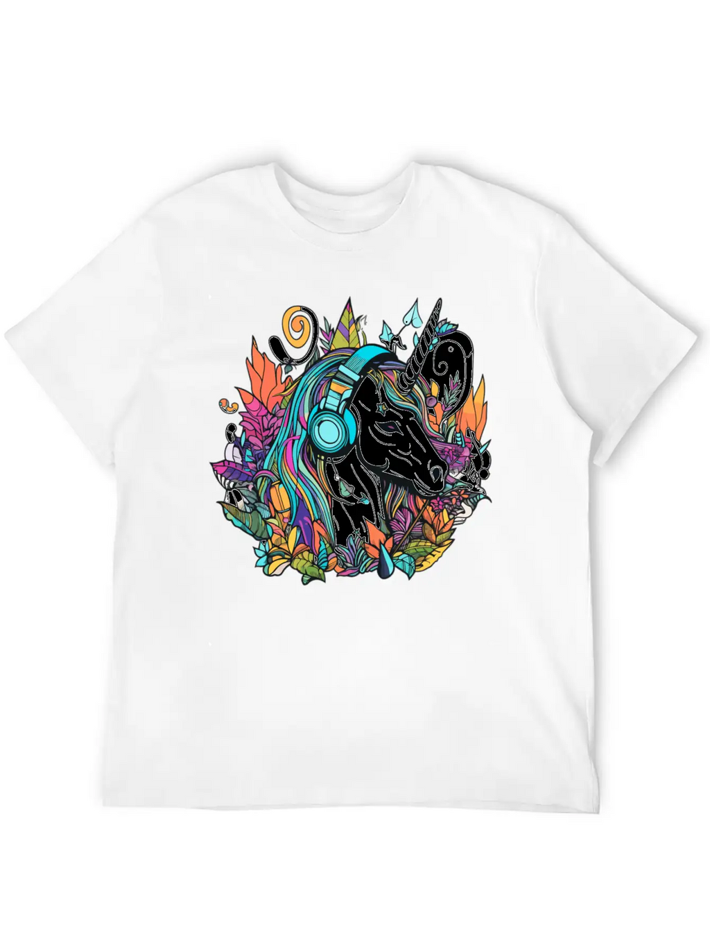 Summer Festival Techno Music Unicorn Dj Classic Cotton Tee – Unisex Comfort For Any Season