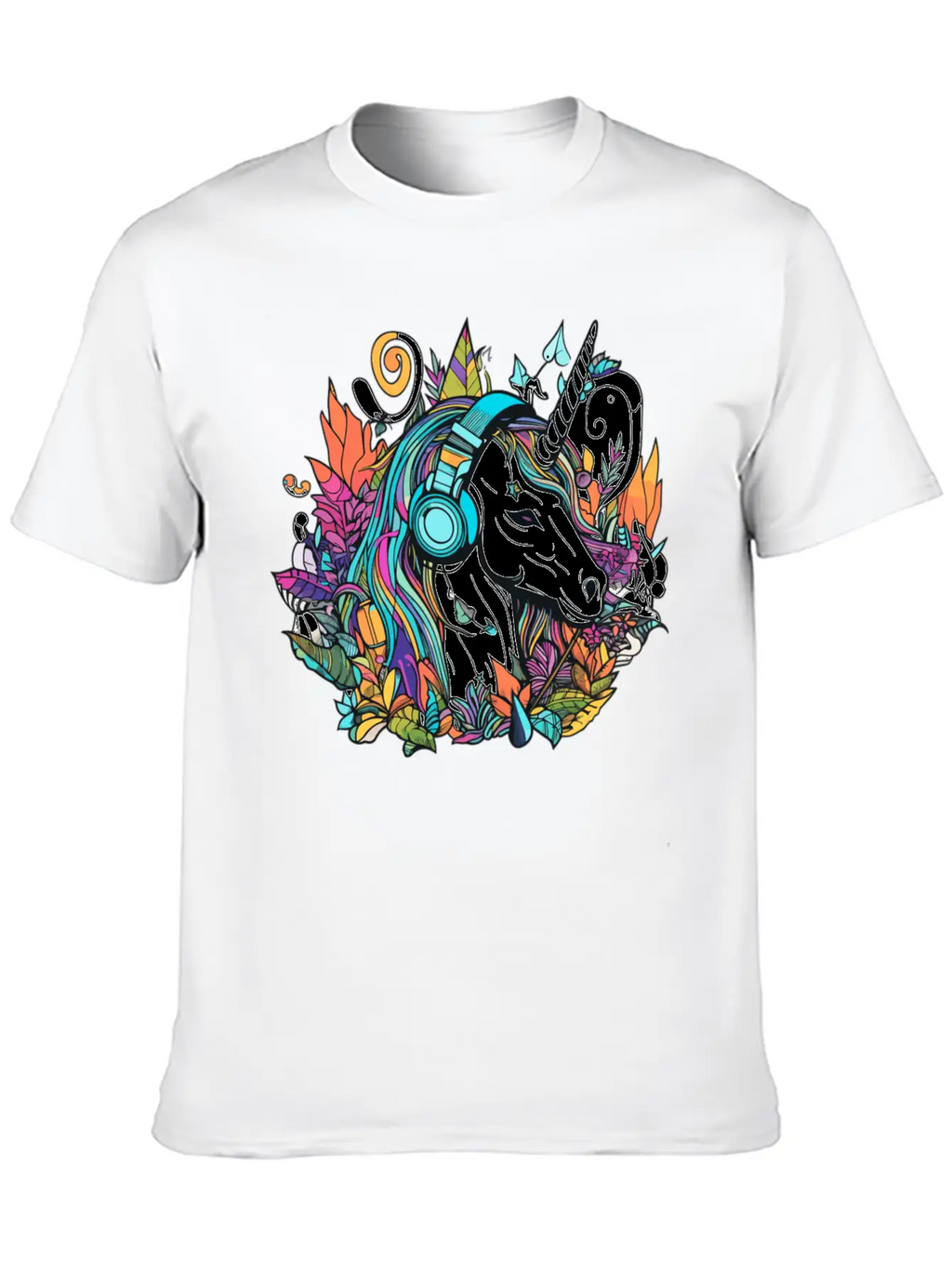 Summer Festival Techno Music Unicorn Dj Classic Cotton Tee – Unisex Comfort For Any Season