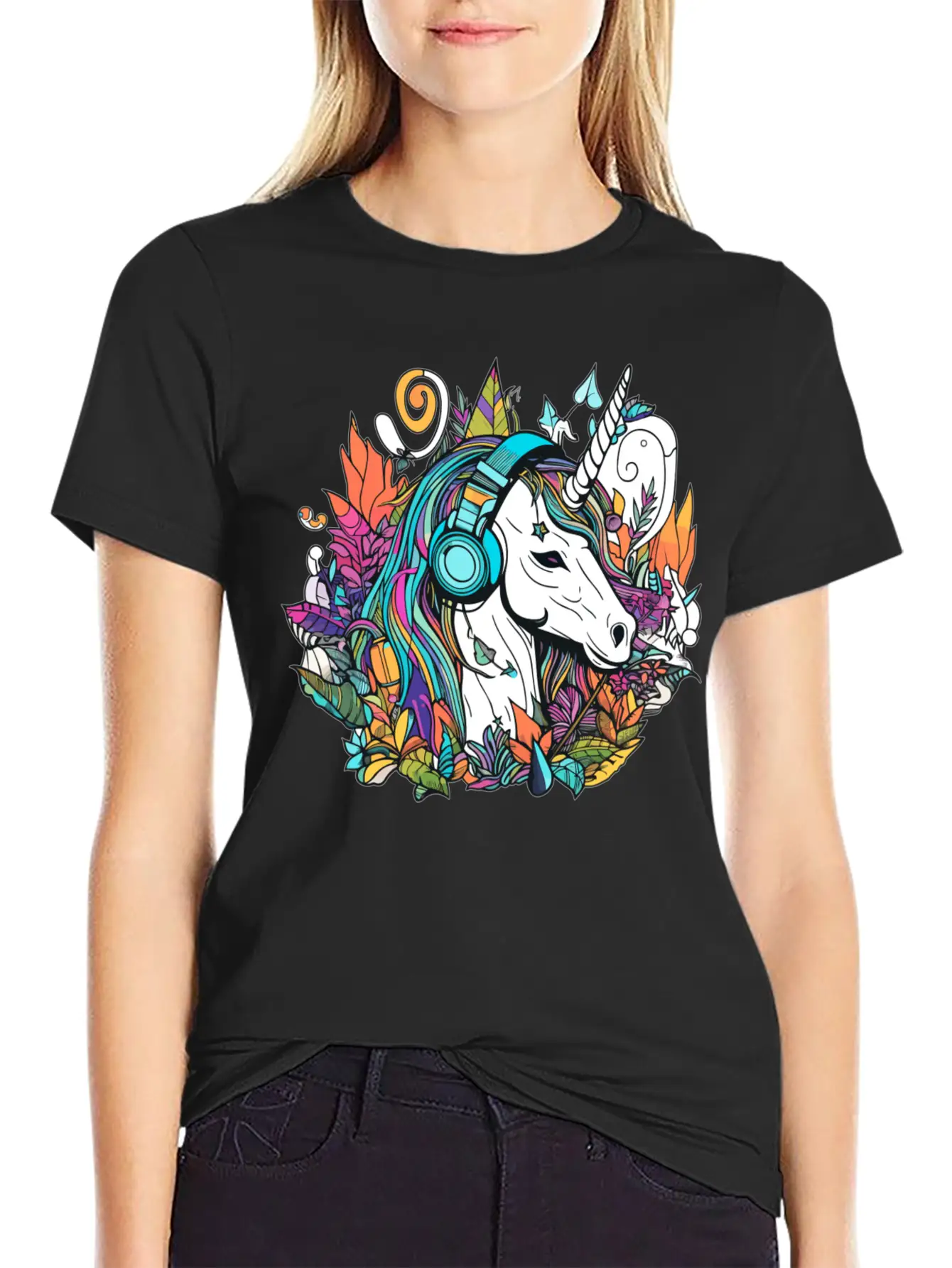 Summer Festival Techno Music Unicorn Dj Classic Cotton Tee – Unisex Comfort For Any Season