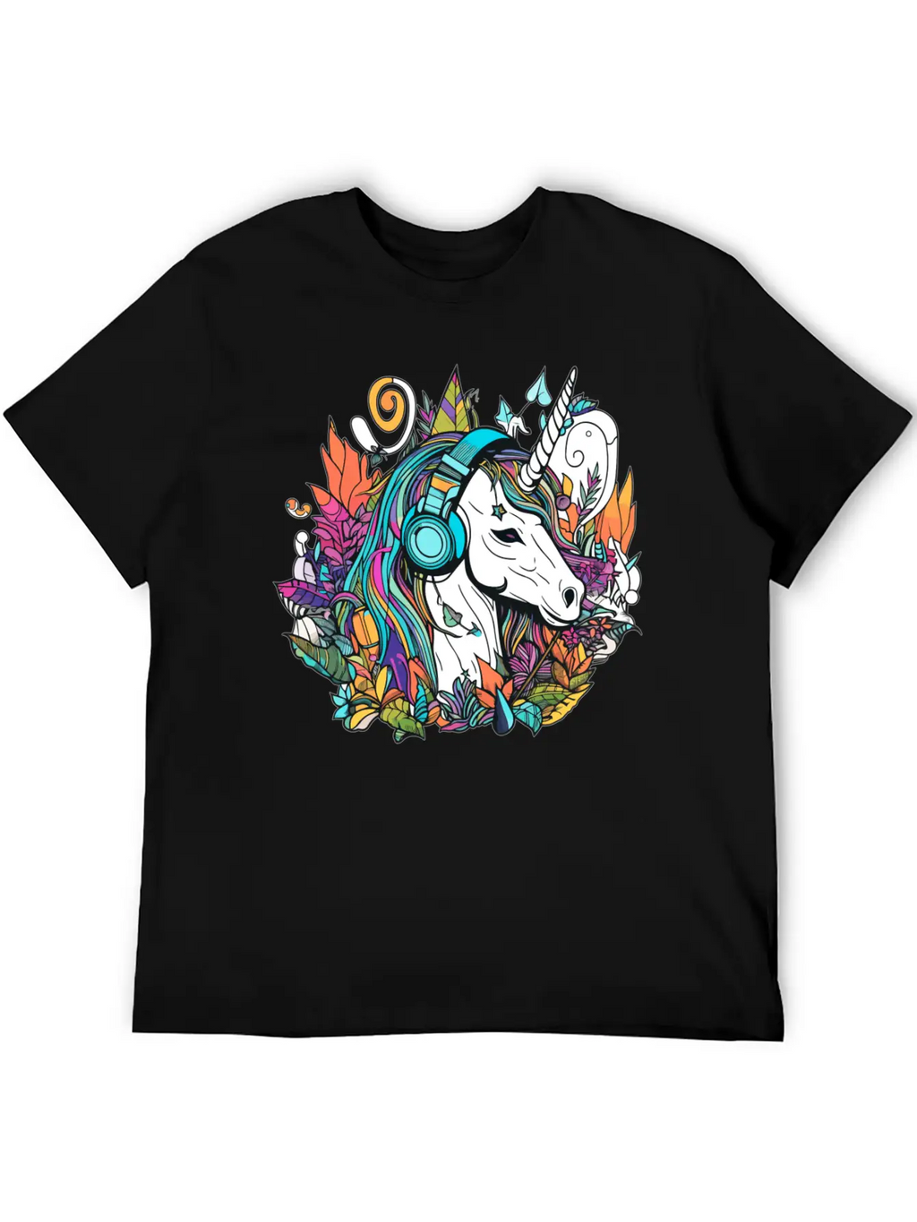 Summer Festival Techno Music Unicorn Dj Classic Cotton Tee – Unisex Comfort For Any Season