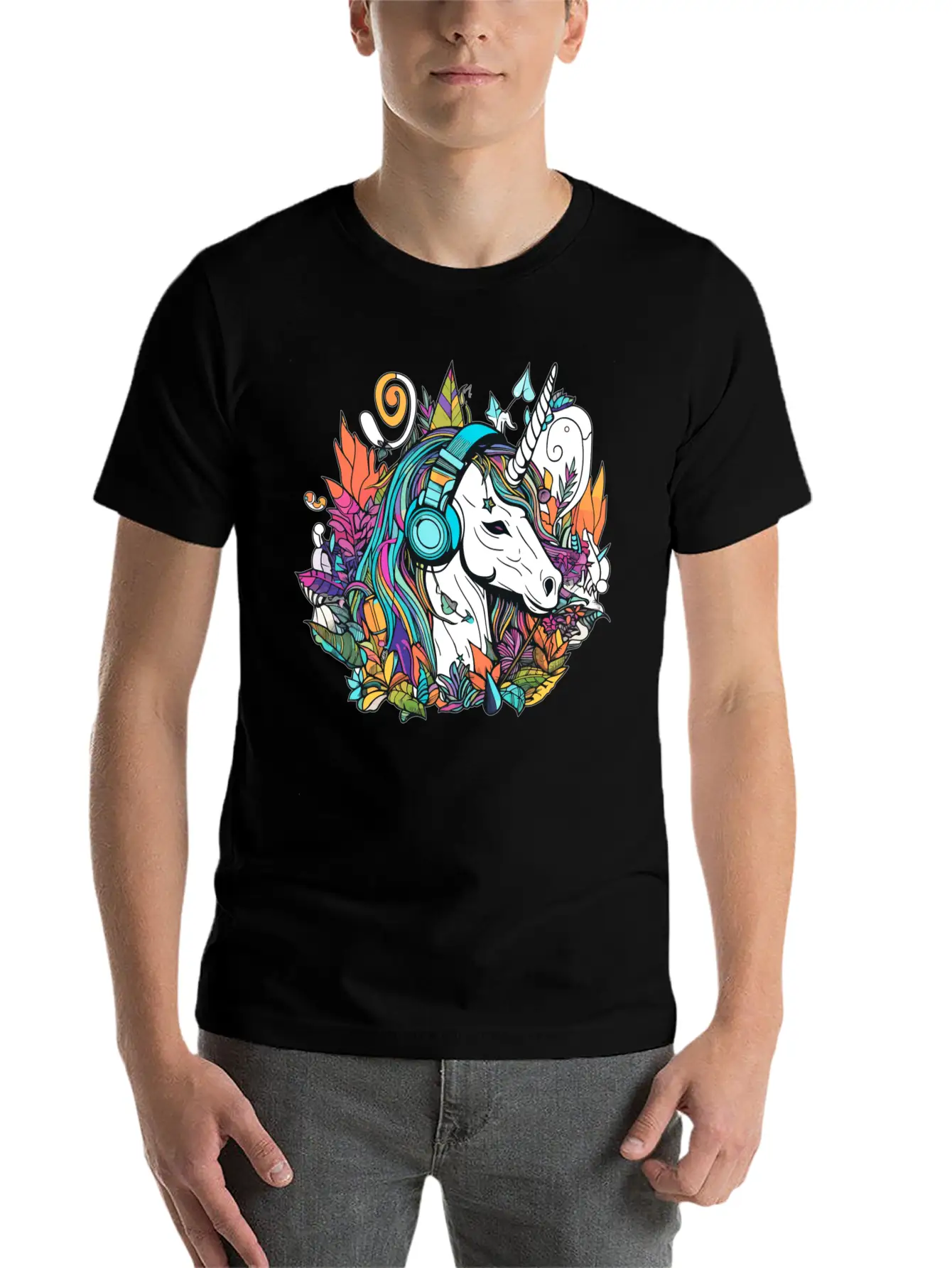 Summer Festival Techno Music Unicorn Dj Classic Cotton Tee – Unisex Comfort For Any Season