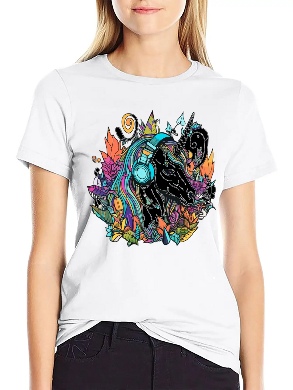 Summer Festival Techno Music Unicorn Dj Classic Cotton Tee – Unisex Comfort For Any Season