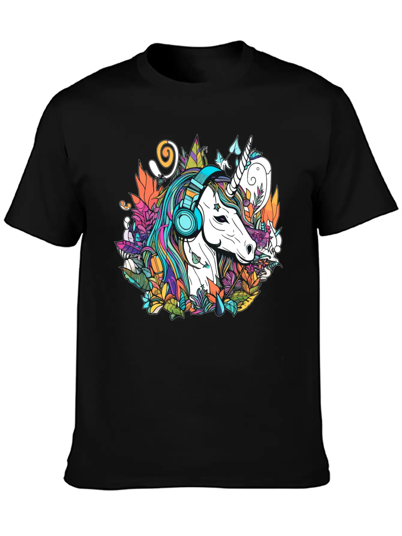 Summer Festival Techno Music Unicorn Dj Classic Cotton Tee – Unisex Comfort For Any Season