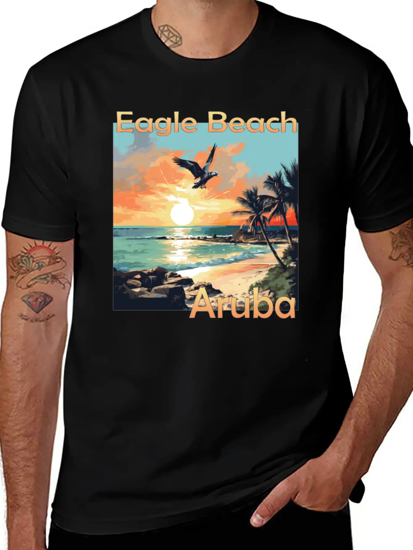 Summer Getaway In Aruba: Relaxation At Eagle Beach Classic Cotton Tee – Unisex Comfort For Any Season