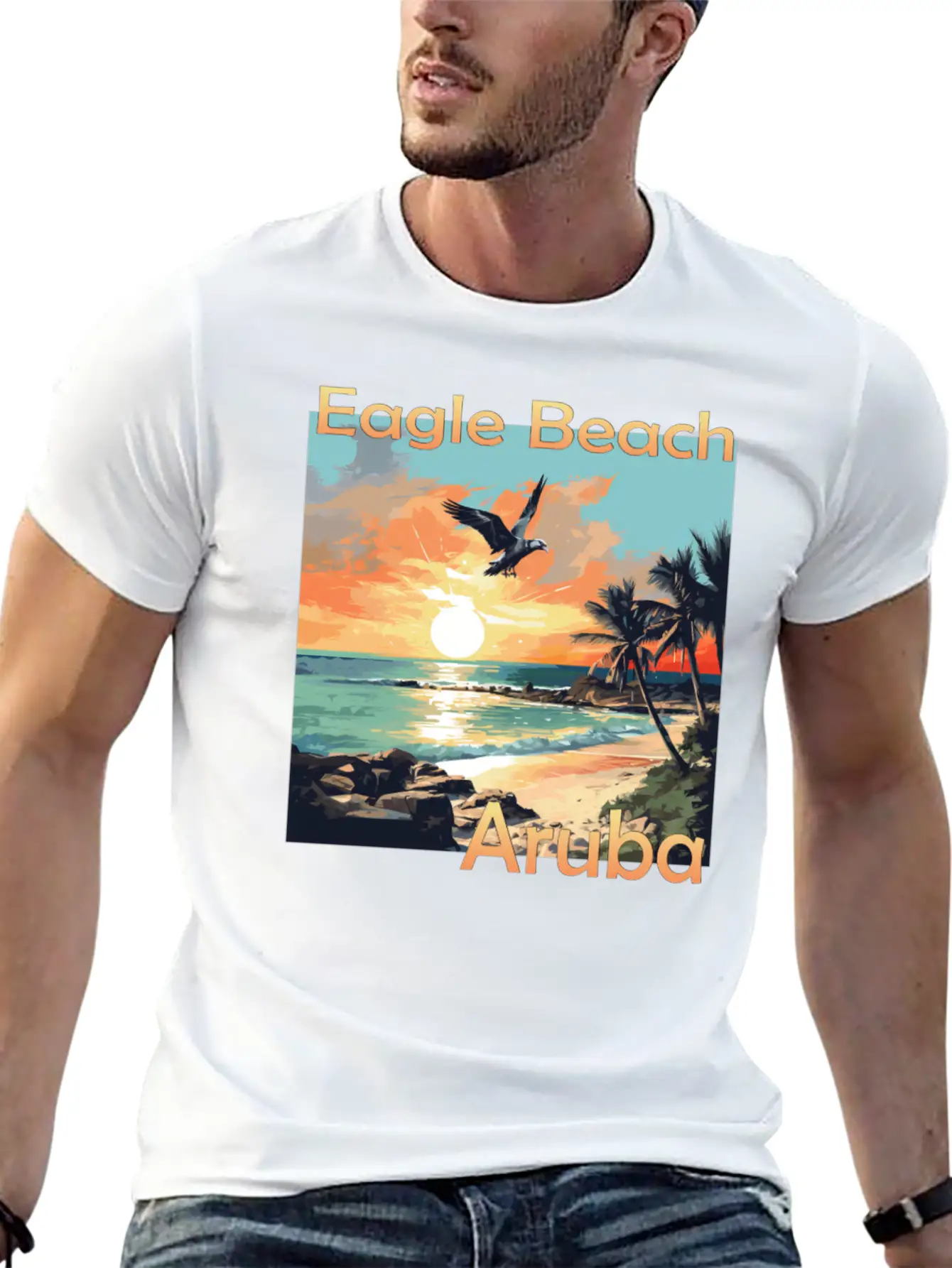 Summer Getaway In Aruba: Relaxation At Eagle Beach Classic Cotton Tee – Unisex Comfort For Any Season