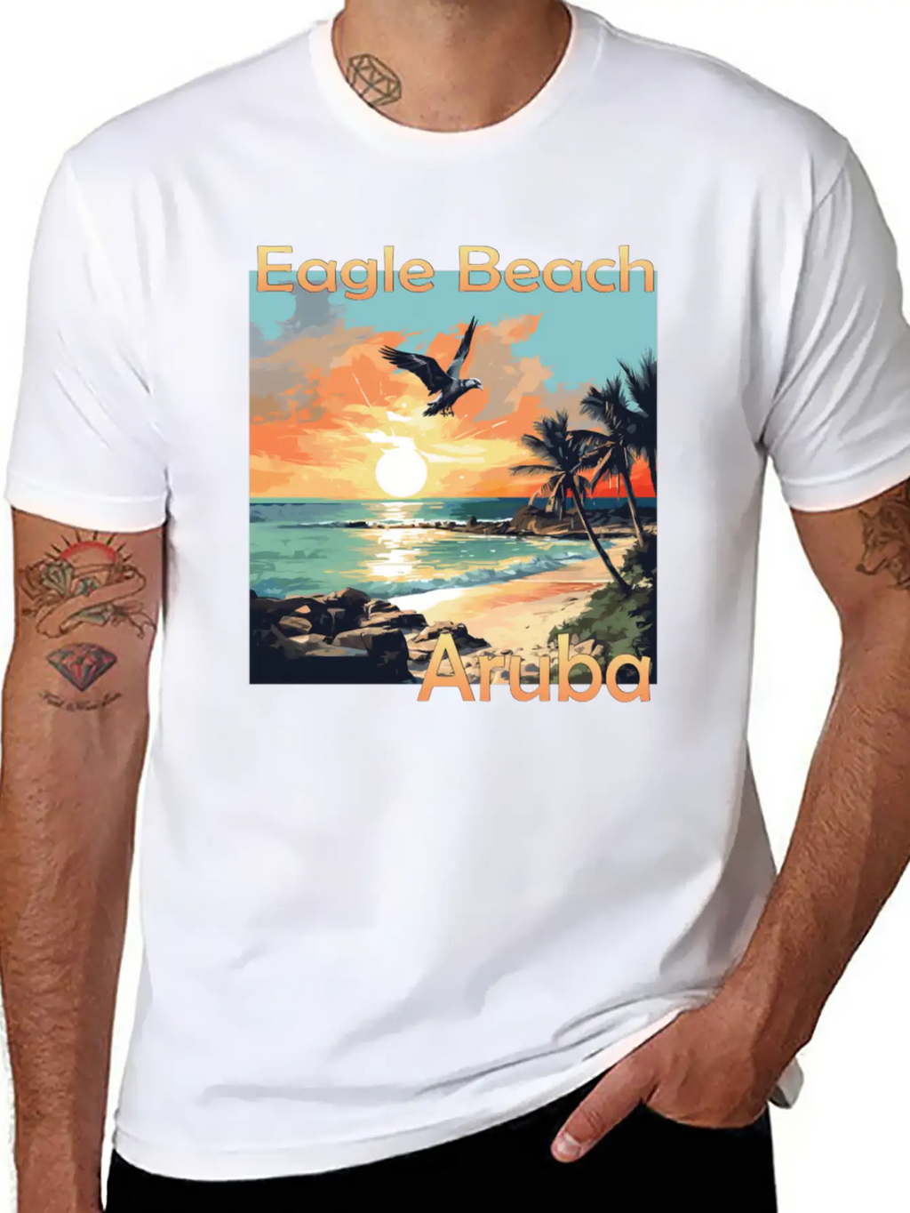 Summer Getaway In Aruba: Relaxation At Eagle Beach Classic Cotton Tee – Unisex Comfort For Any Season