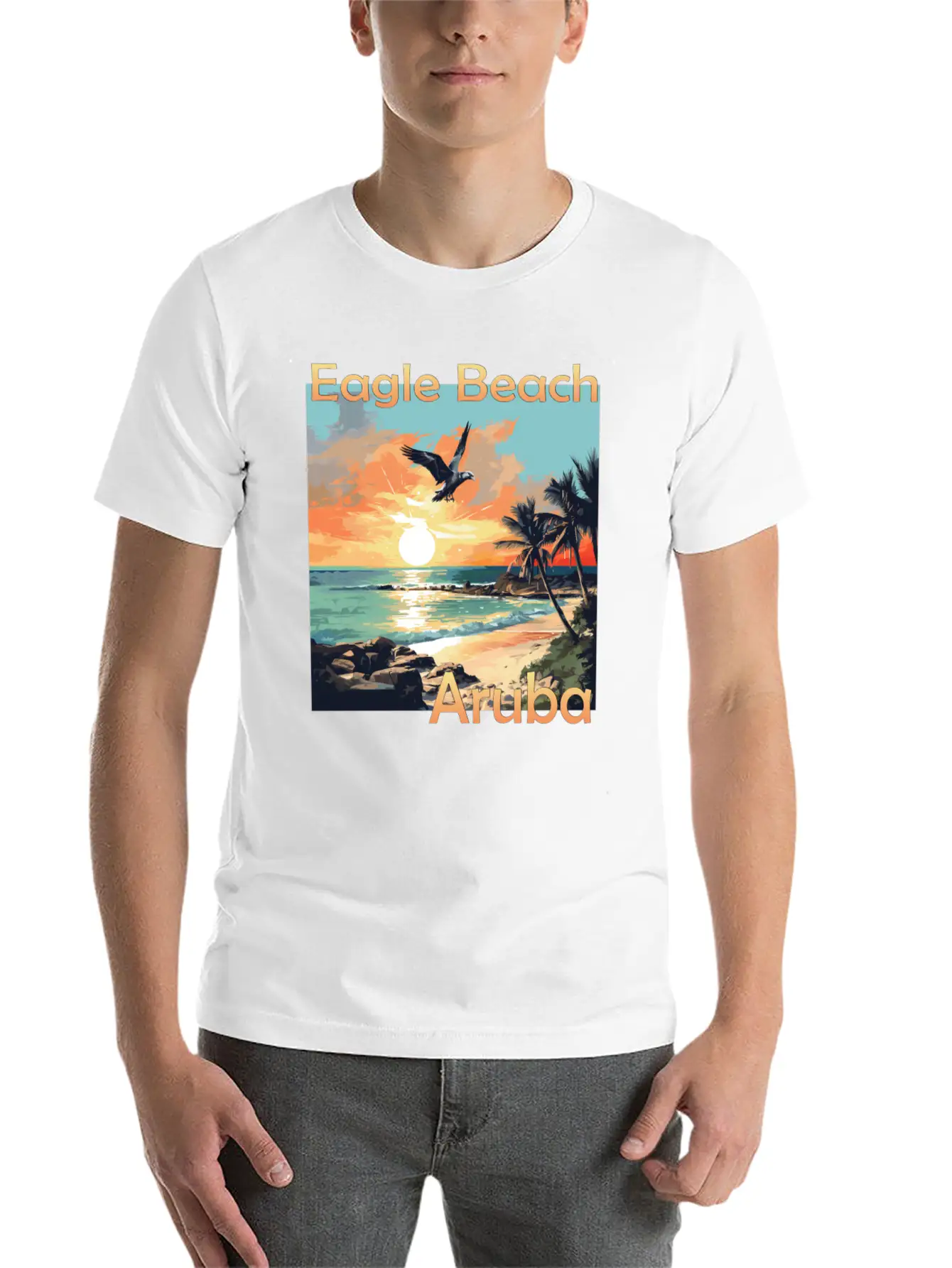 Summer Getaway In Aruba: Relaxation At Eagle Beach Classic Cotton Tee – Unisex Comfort For Any Season