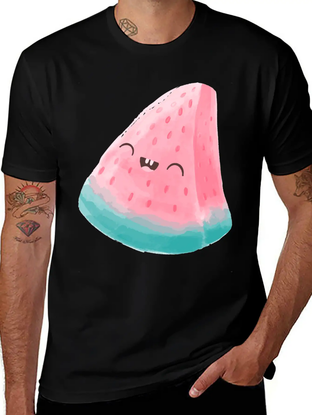 Summer Kawaii Watermelon Essential Unisex Summer Tee – Soft Cotton Casual Fit