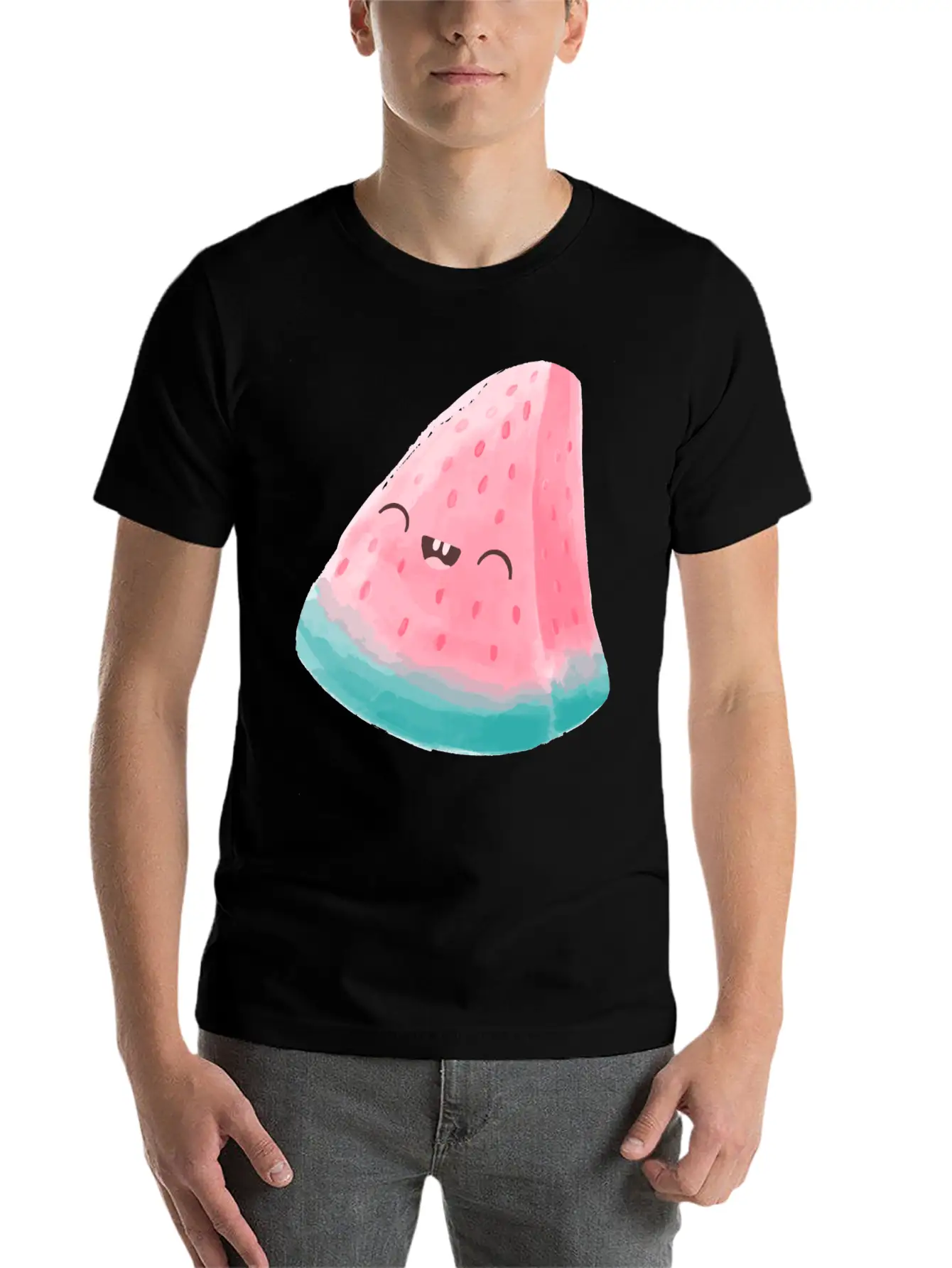 Summer Kawaii Watermelon Essential Unisex Summer Tee – Soft Cotton Casual Fit