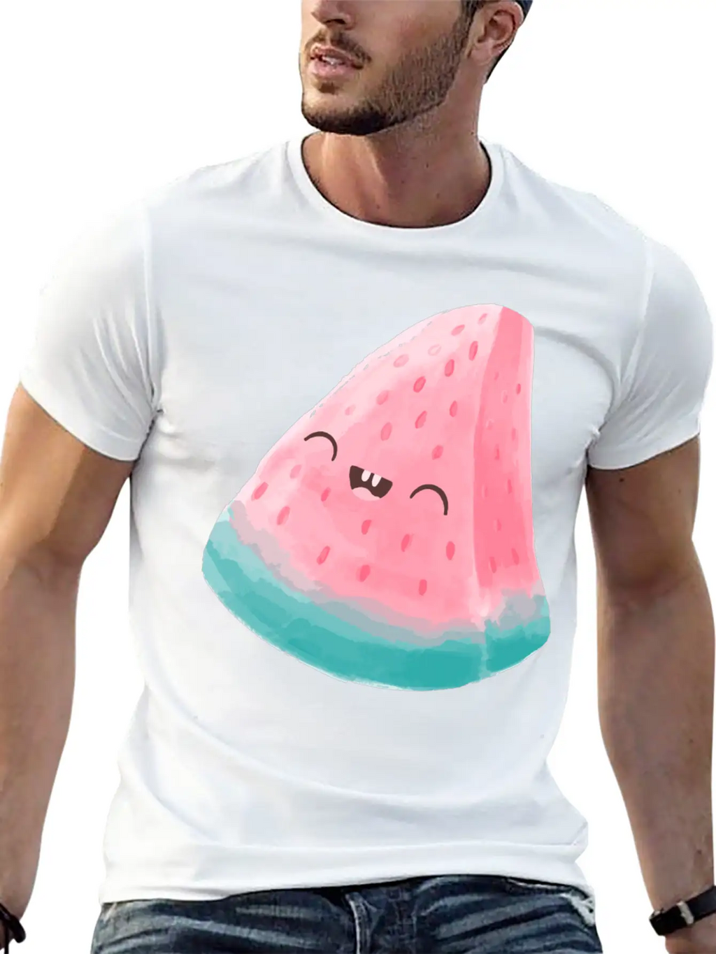 Summer Kawaii Watermelon Essential Unisex Summer Tee – Soft Cotton Casual Fit