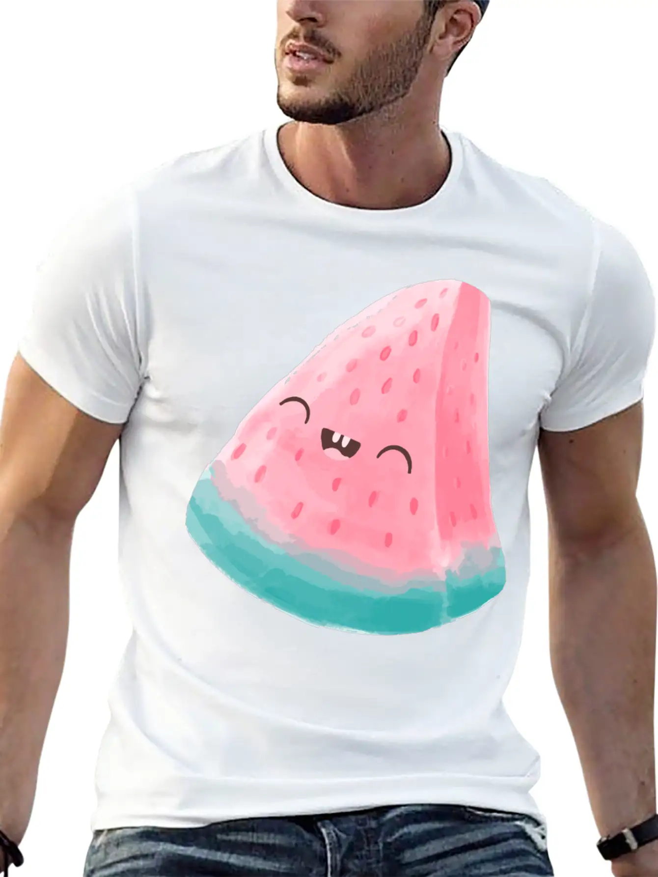 Summer Kawaii Watermelon Essential Unisex Summer Tee – Soft Cotton Casual Fit