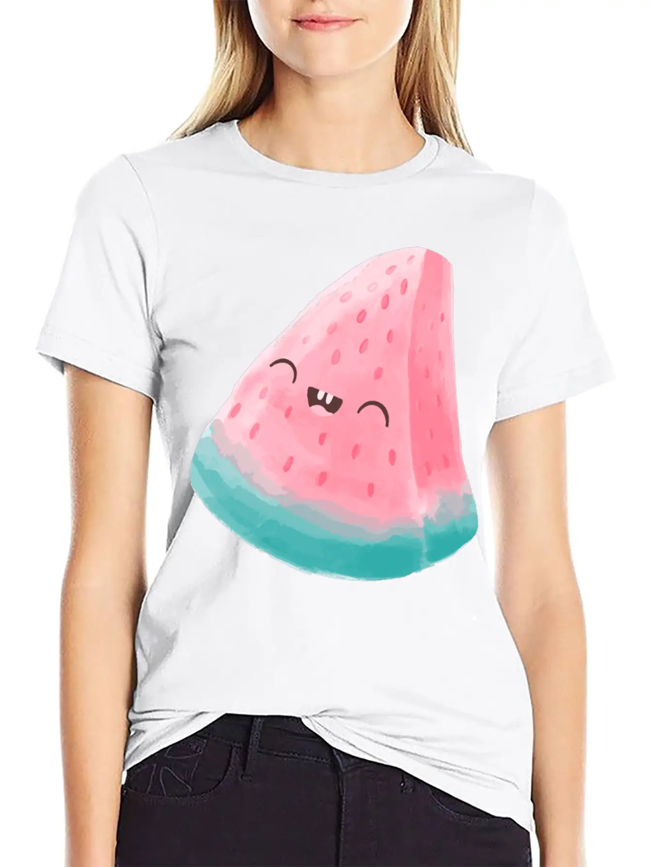 Summer Kawaii Watermelon Essential Unisex Summer Tee – Soft Cotton Casual Fit