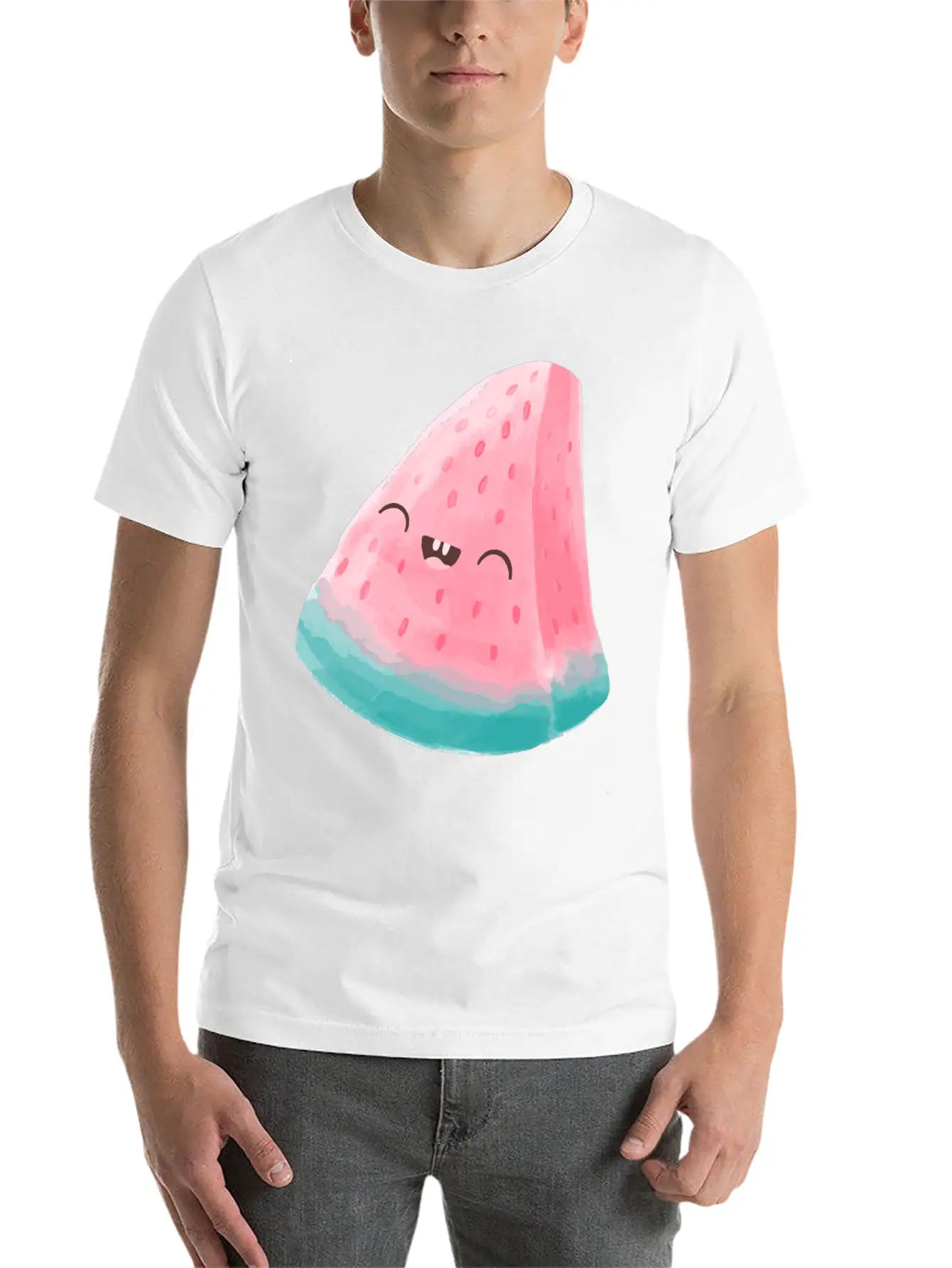 Summer Kawaii Watermelon Essential Unisex Summer Tee – Soft Cotton Casual Fit