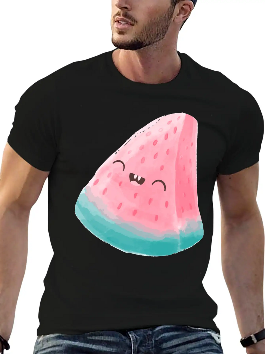 Summer Kawaii Watermelon Essential Unisex Summer Tee – Soft Cotton Casual Fit
