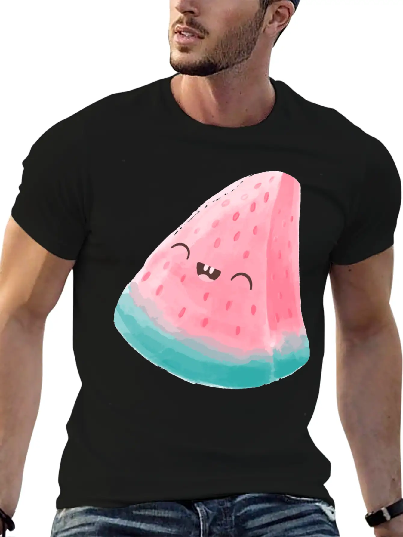 Summer Kawaii Watermelon Essential Unisex Summer Tee – Soft Cotton Casual Fit