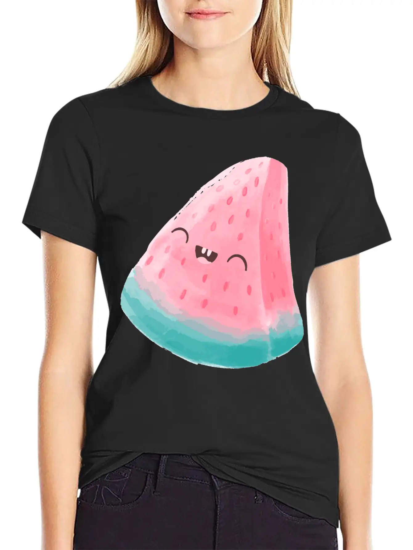 Summer Kawaii Watermelon Essential Unisex Summer Tee – Soft Cotton Casual Fit