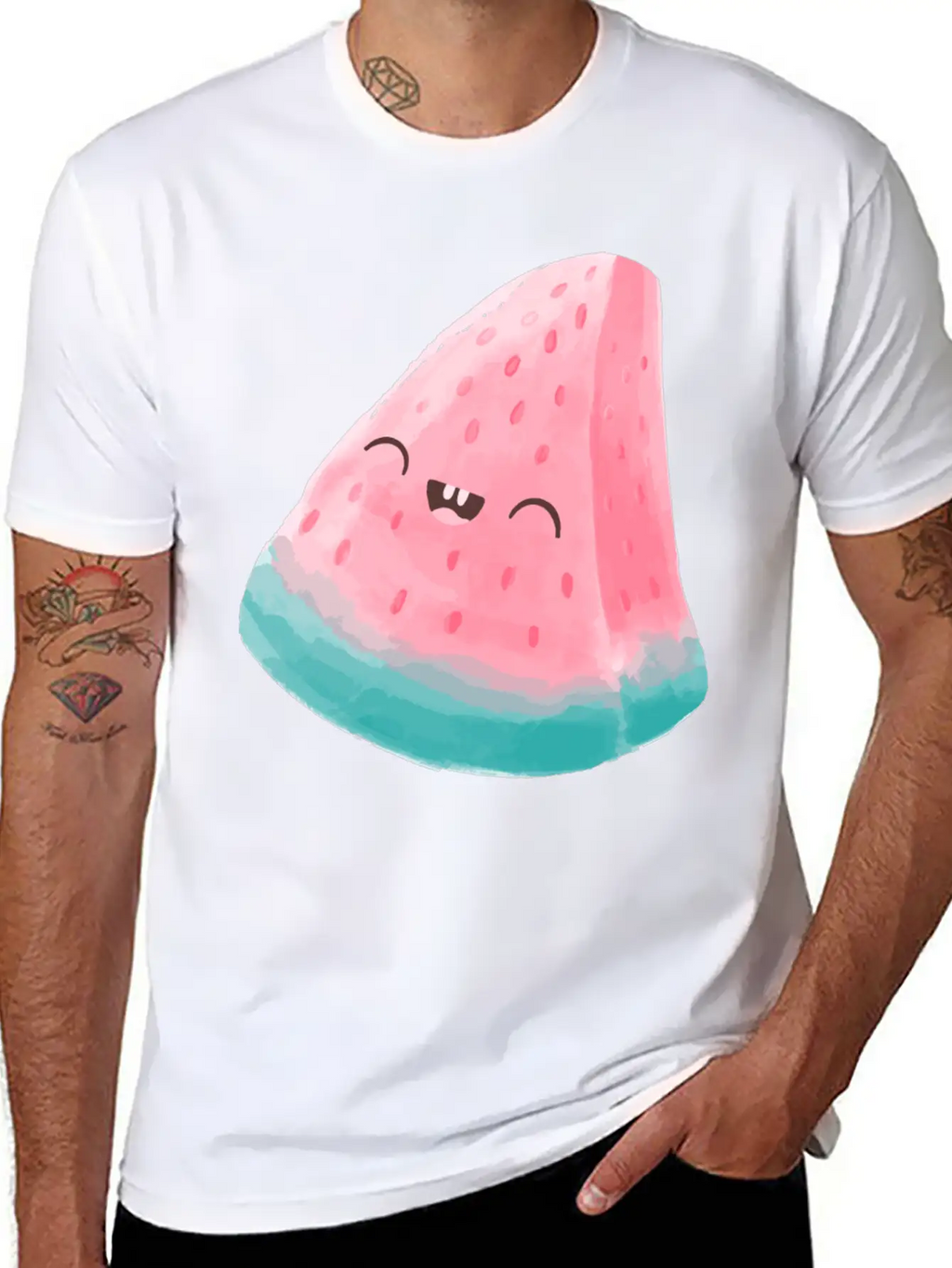 Summer Kawaii Watermelon Essential Unisex Summer Tee – Soft Cotton Casual Fit