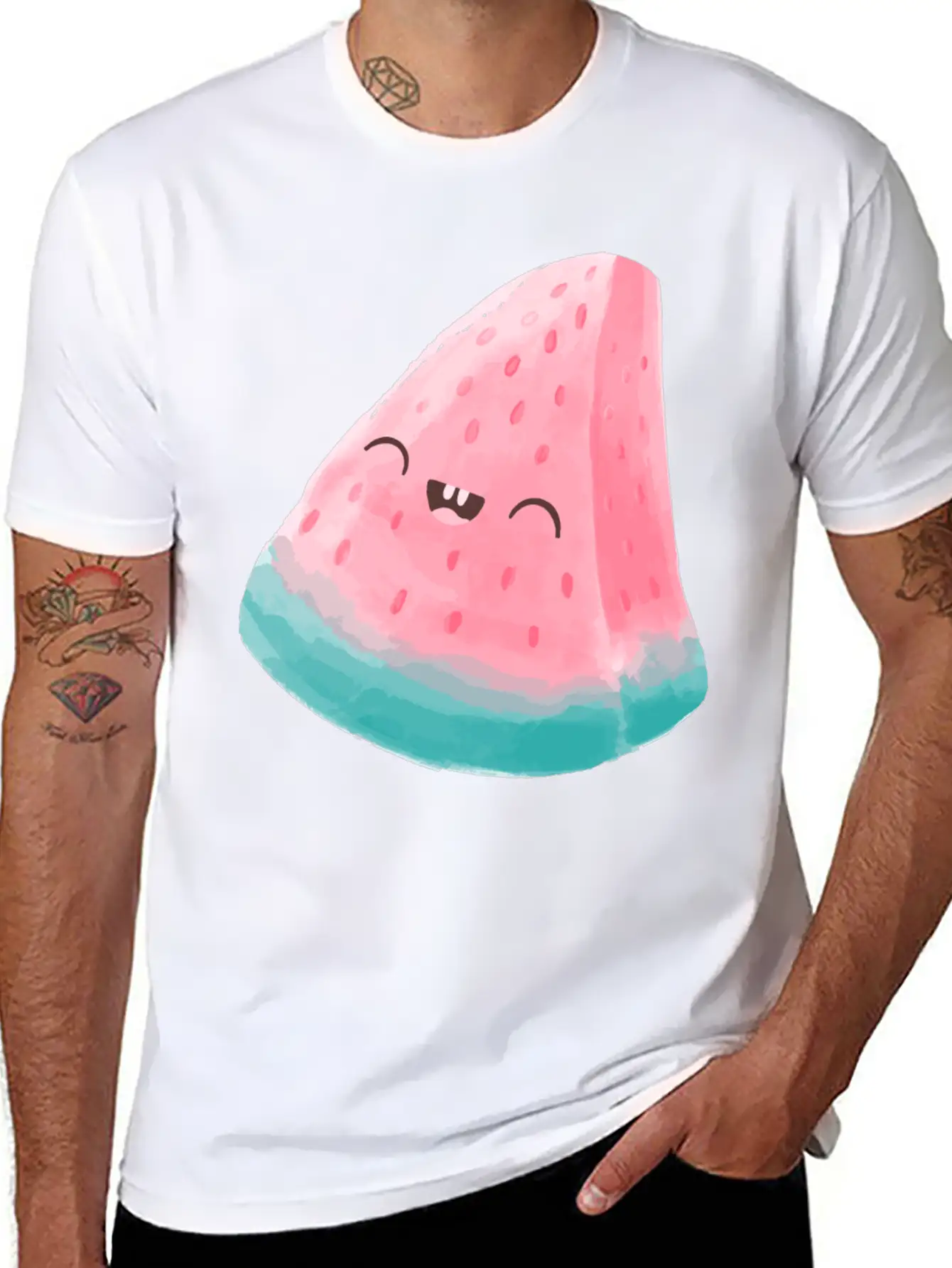 Summer Kawaii Watermelon Essential Unisex Summer Tee – Soft Cotton Casual Fit