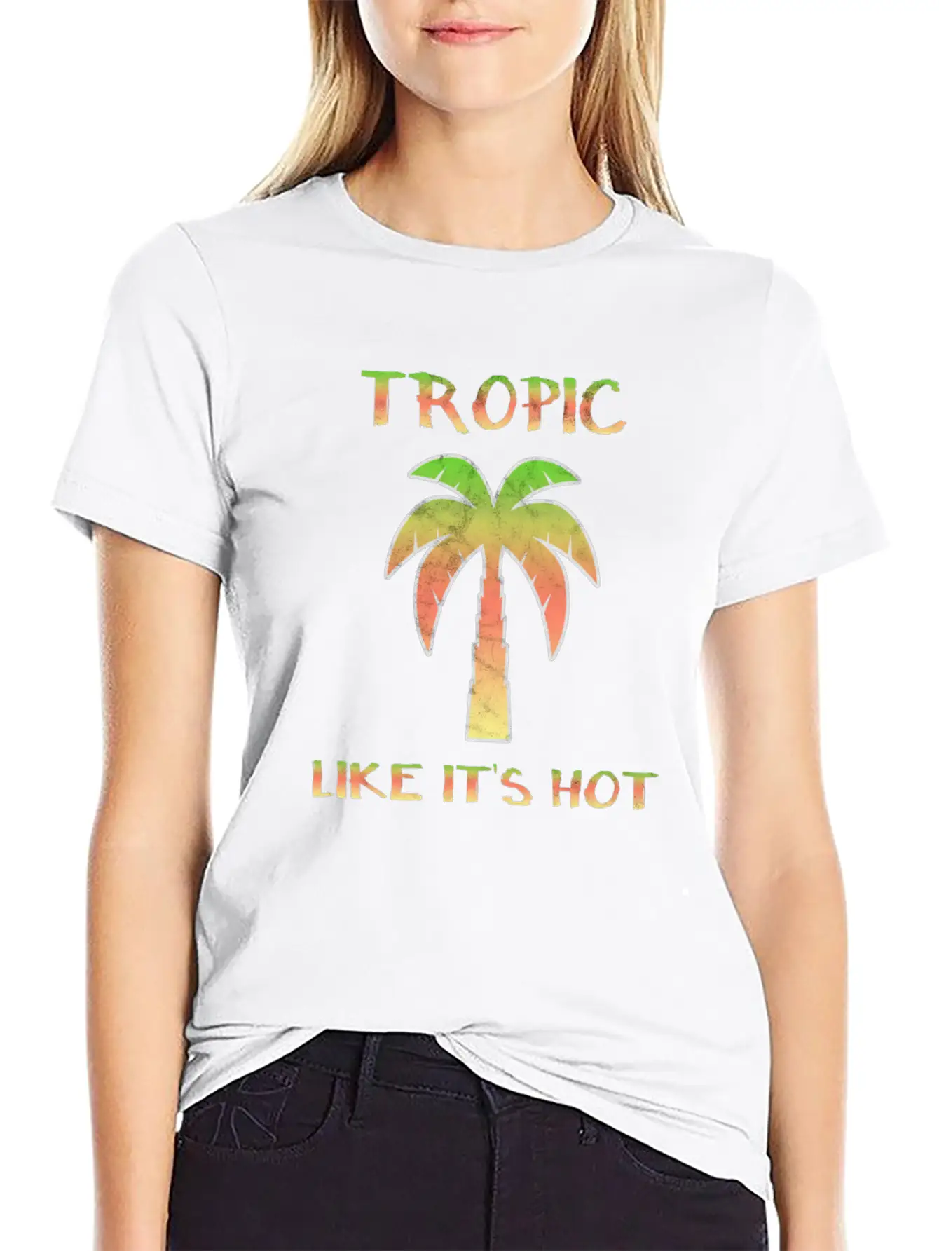 Summer Palm Trees Sun Tropics Beach Fun Breathable Soft Cotton T-Shirt – Timeless Casual Look
