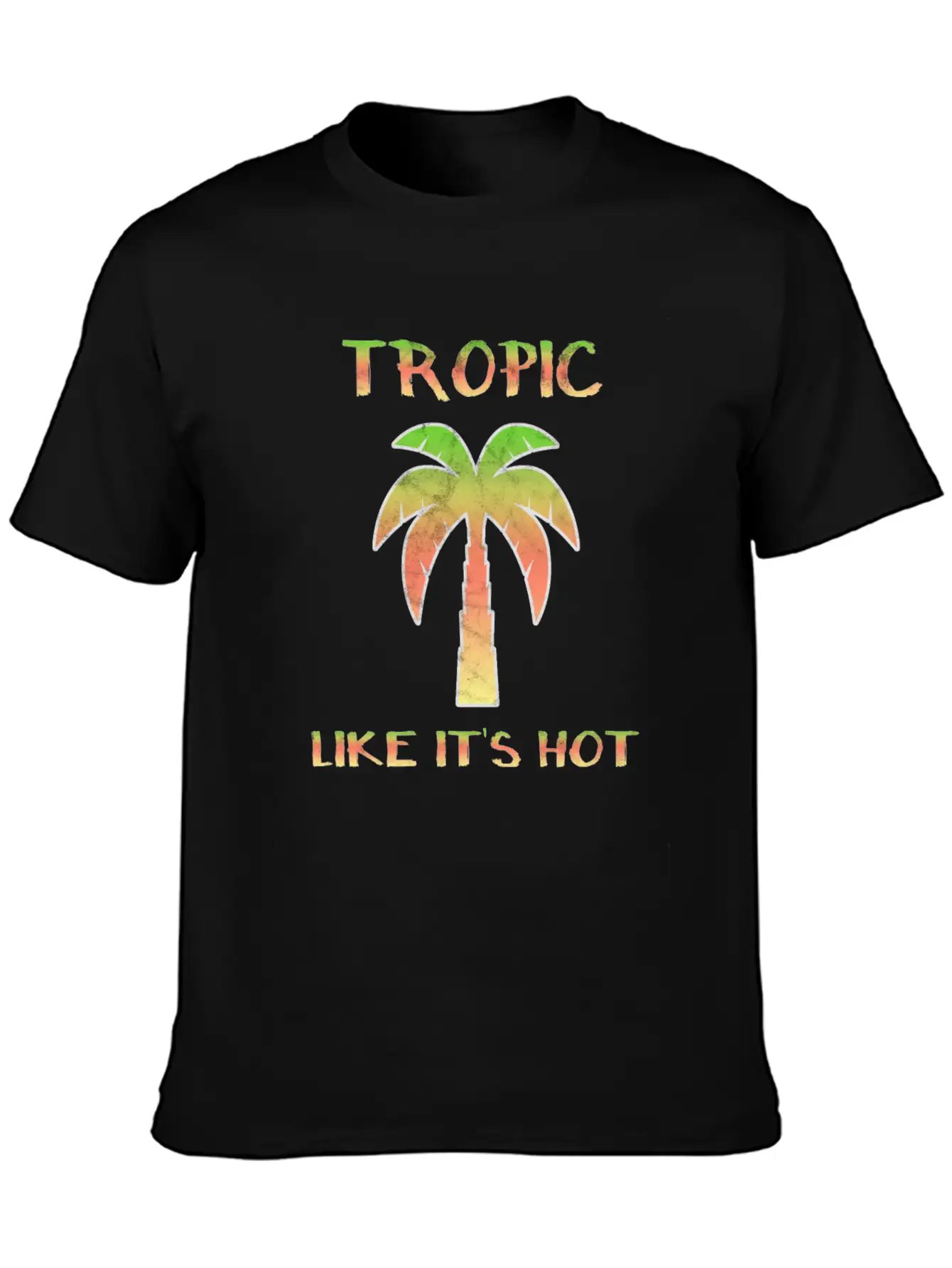 Summer Palm Trees Sun Tropics Beach Fun Breathable Soft Cotton T-Shirt – Timeless Casual Look