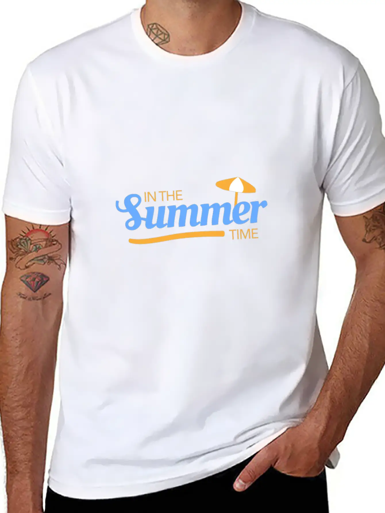 Summer Time Basic Graphic T-Shirt – Daily Comfort In Soft Cotton