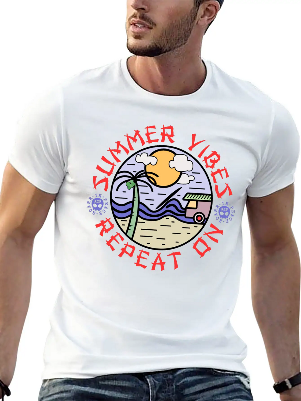 Summer Vibes Modern Fit Casual T-Shirt – Clean And Versatile Design