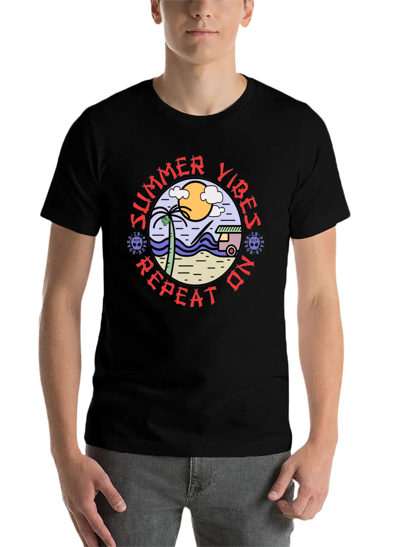 Summer Vibes Modern Fit Casual T-Shirt – Clean And Versatile Design