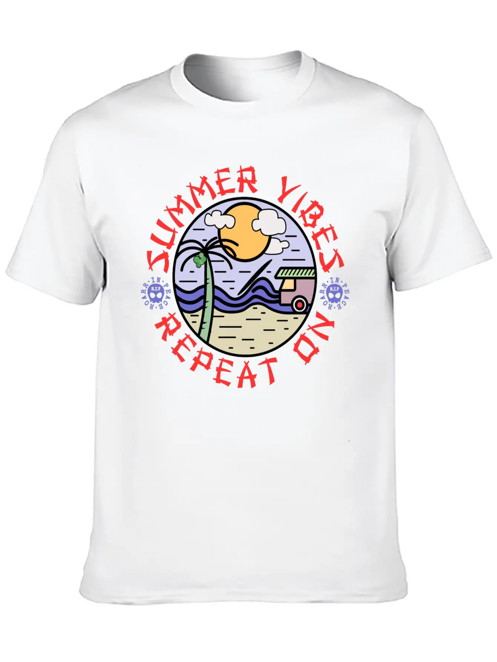 Summer Vibes Modern Fit Casual T-Shirt – Clean And Versatile Design