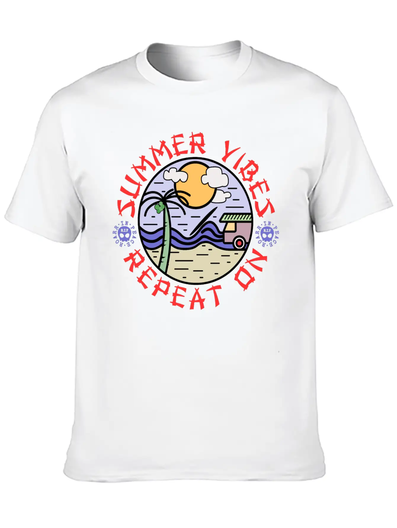 Summer Vibes Modern Fit Casual T-Shirt – Clean And Versatile Design