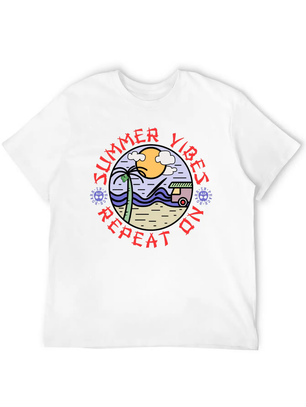 Summer Vibes Modern Fit Casual T-Shirt – Clean And Versatile Design