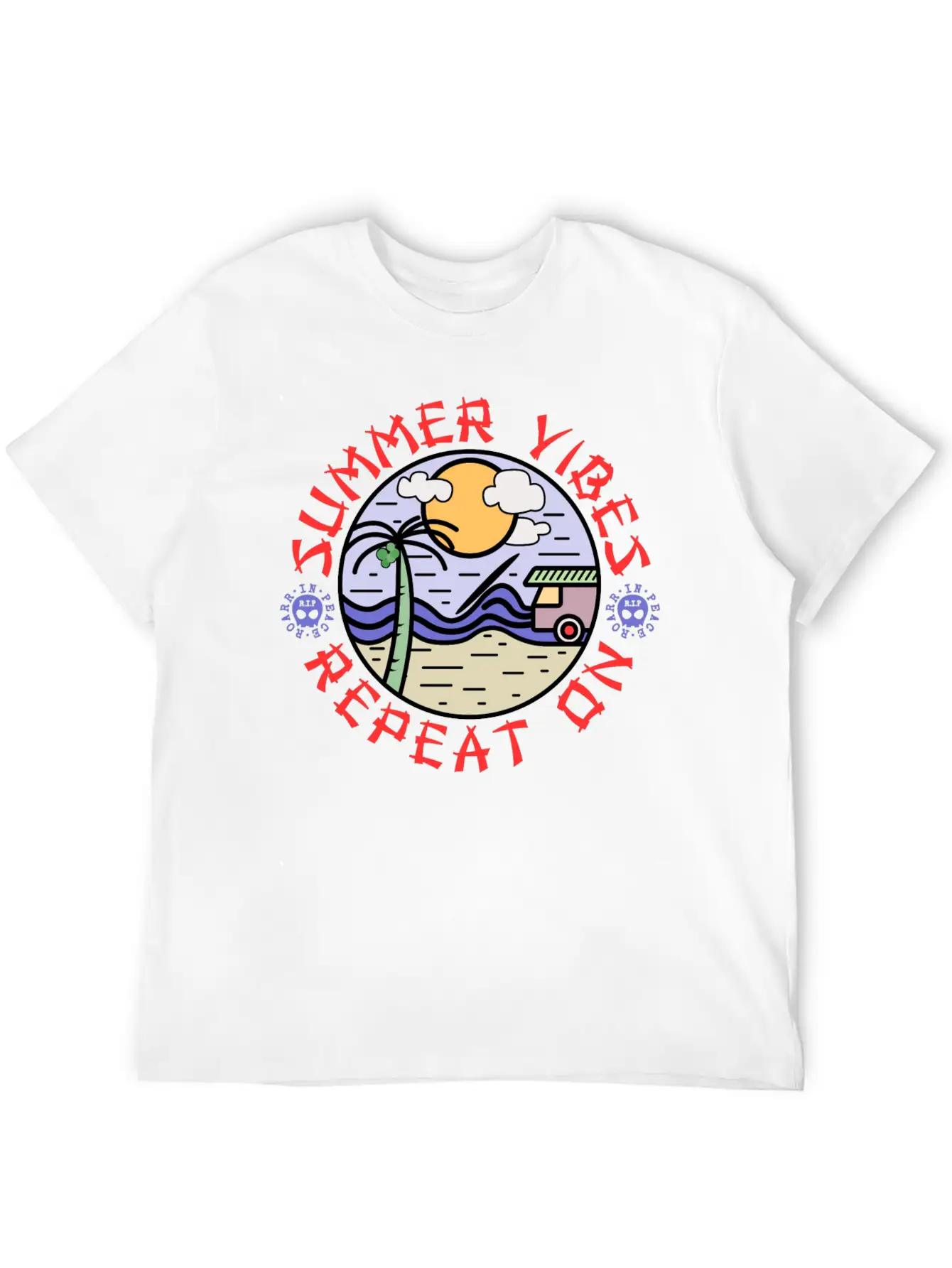 Summer Vibes Modern Fit Casual T-Shirt – Clean And Versatile Design