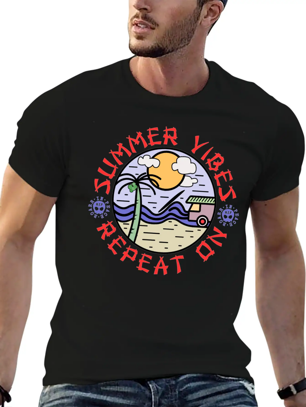 Summer Vibes Modern Fit Casual T-Shirt – Clean And Versatile Design